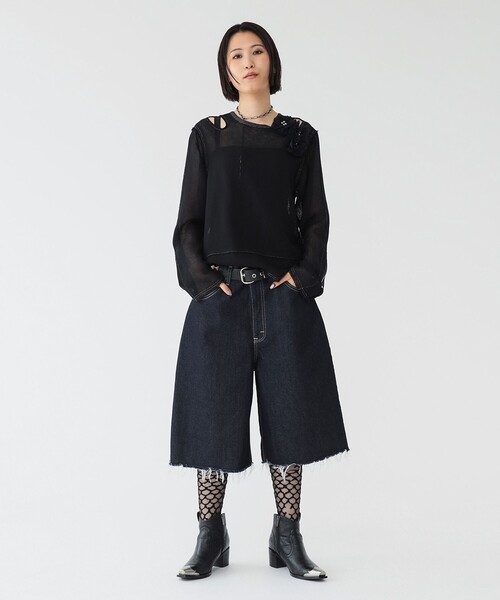 tシャツ maturely / メッシュ トップ ロングスリーブ レディース BEAMS WOMEN｜maturely / メッシュ トップ ロングスリーブ