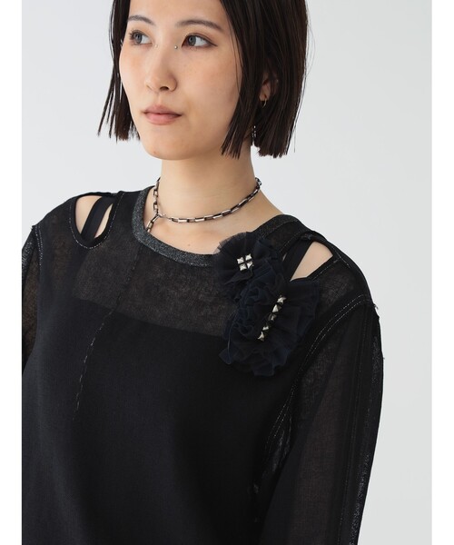 tシャツ maturely / メッシュ トップ ロングスリーブ レディース BEAMS WOMEN｜maturely / メッシュ トップ ロングスリーブ