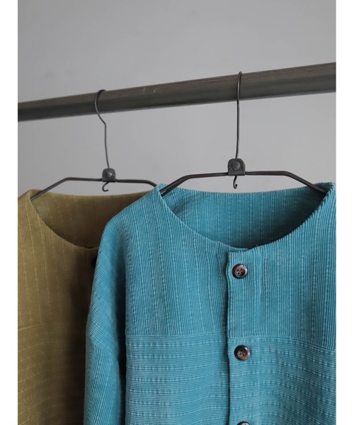 FIL DE FER（フィルデフェール）の「ベロアランダムリブ　ショートカーデ（カーディガン/ボレロ・レディース・ブルー/ライトグリーン・FREE）」の17枚目の写真