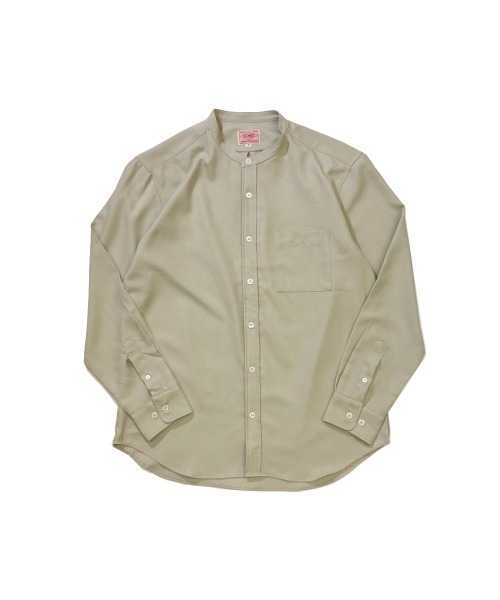 BIG MIKE（ビッグマイク）の「BIG MIKE ビックマイク バンドカラー ドライ リラックス 長袖 シャツ //// 102525342（シャツ/ブラウス・メンズ・ブラック/ホワイト/ベージュ・MEDIUM/X-LARGE/LARGE）」の5枚目の写真