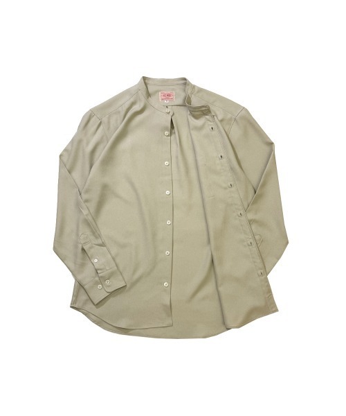 BIG MIKE（ビッグマイク）の「BIG MIKE ビックマイク バンドカラー ドライ リラックス 長袖 シャツ //// 102525342（シャツ/ブラウス・メンズ・ブラック/ホワイト/ベージュ・MEDIUM/X-LARGE/LARGE）」の9枚目の写真