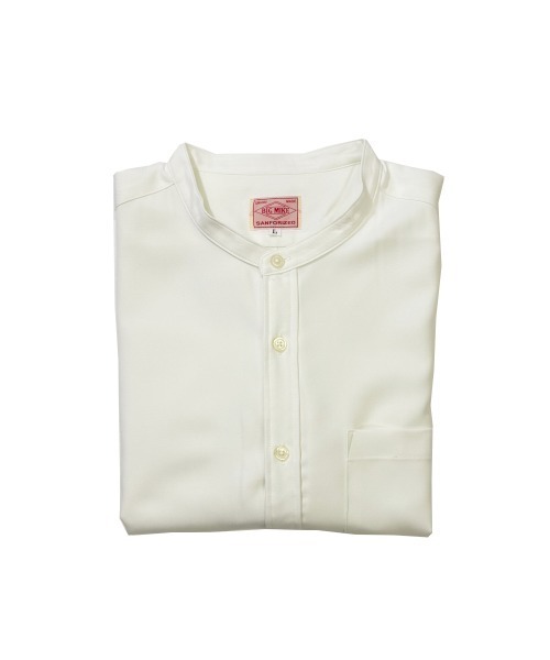 BIG MIKE（ビッグマイク）の「BIG MIKE ビックマイク バンドカラー ドライ リラックス 長袖 シャツ //// 102525342（シャツ/ブラウス・メンズ・ブラック/ホワイト/ベージュ・MEDIUM/X-LARGE/LARGE）」の6枚目の写真