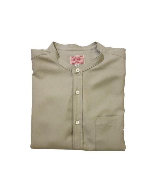 BIG MIKE（ビッグマイク）の「BIG MIKE ビックマイク バンドカラー ドライ リラックス 長袖 シャツ //// 102525342（シャツ/ブラウス・メンズ・ブラック/ホワイト/ベージュ・MEDIUM/X-LARGE/LARGE）」の7枚目の写真