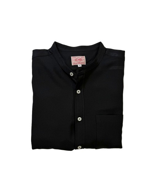 BIG MIKE（ビッグマイク）の「BIG MIKE ビックマイク バンドカラー ドライ リラックス 長袖 シャツ //// 102525342（シャツ/ブラウス・メンズ・ブラック/ホワイト/ベージュ・MEDIUM/X-LARGE/LARGE）」の8枚目の写真