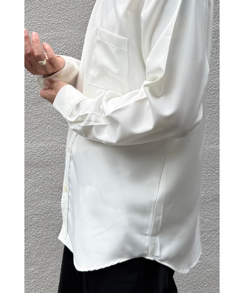 BIG MIKE（ビッグマイク）の「BIG MIKE ビックマイク バンドカラー ドライ リラックス 長袖 シャツ //// 102525342（シャツ/ブラウス・メンズ・ブラック/ホワイト/ベージュ・MEDIUM/X-LARGE/LARGE）」の15枚目の写真