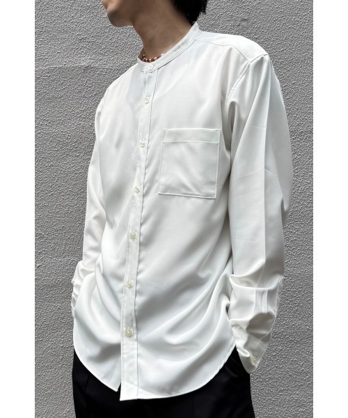 BIG MIKE（ビッグマイク）の「BIG MIKE ビックマイク バンドカラー ドライ リラックス 長袖 シャツ //// 102525342（シャツ/ブラウス・メンズ・ブラック/ホワイト/ベージュ・MEDIUM/X-LARGE/LARGE）」の20枚目の写真