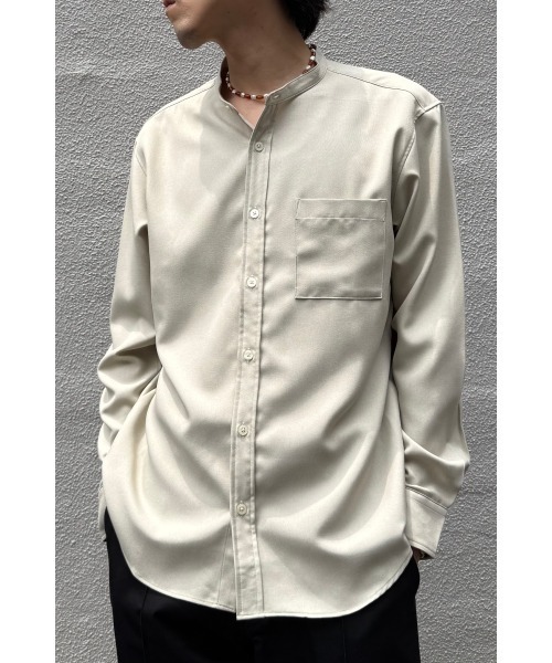 BIG MIKE（ビッグマイク）の「BIG MIKE ビックマイク バンドカラー ドライ リラックス 長袖 シャツ //// 102525342（シャツ/ブラウス・メンズ・ブラック/ホワイト/ベージュ・MEDIUM/X-LARGE/LARGE）」の21枚目の写真