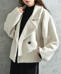 INTERPLANET（インタープラネット）の「ブークレツイードダブルショート丈コート（ピーコート）」