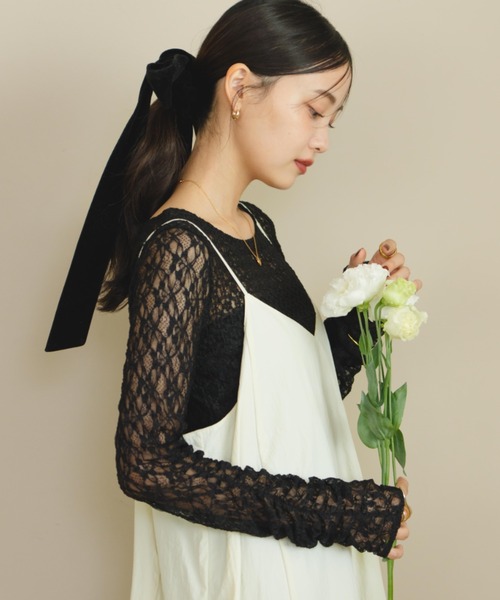 hinari シャーリングデザインキャミチュニック チェック hinari