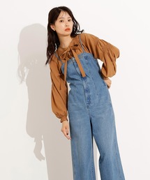 N.（N. Natural Beauty Basic） | 【PS/低身長サイズ】デニムベアサロペット(サロペット/オーバーオール)