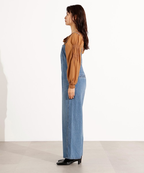 N.（N. Natural Beauty Basic）（エヌエヌナチュラルビューティーベーシック）の「【PS/低身長サイズ】デニムベアサロペット（サロペット/オーバーオール・レディース・ブルー系その他/ブラック・MEDIUM/PS）」の22枚目の写真