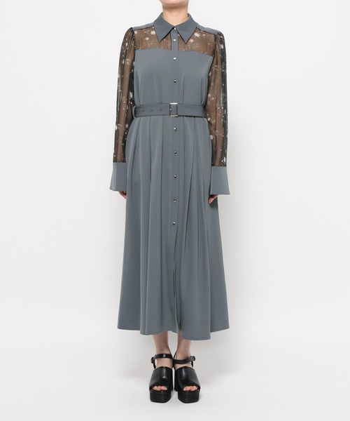 HARE（ハレ）の「ボタニカルシアーガラキリカエワンピース(HARE)（ワンピース・レディース・ブルーグレー/ブラック・FREE）」の17枚目の写真