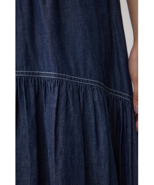 AZUL by moussy(アズールバイマウジー)の「デニムライクギャザーフレアスカート(スカート・レディース・ブラック/ブルー・SMALL/MEDIUM)」の19枚目の写真