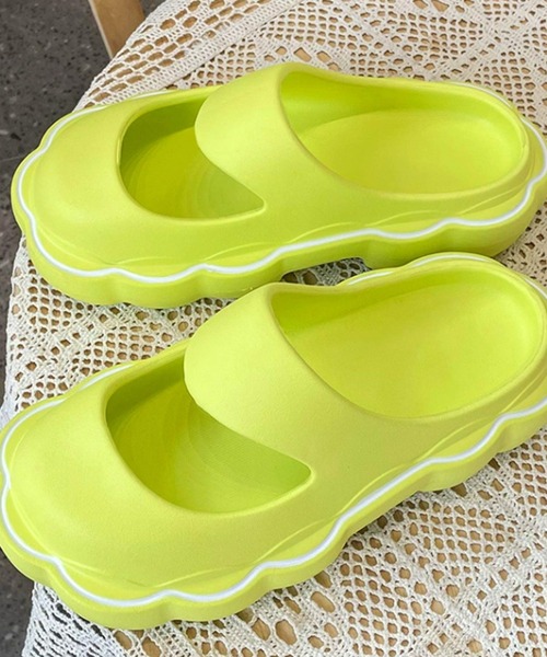 SANSeLF(サンセルフ)の「【SANSeLF】ウェーブソール サボシューズ ボリュームフォーム 厚底 サンダル sas25s004(サンダル・レディース・ブラック/ホワイト/ピンク/ライトグリーン・M/L/S)」の15枚目の写真