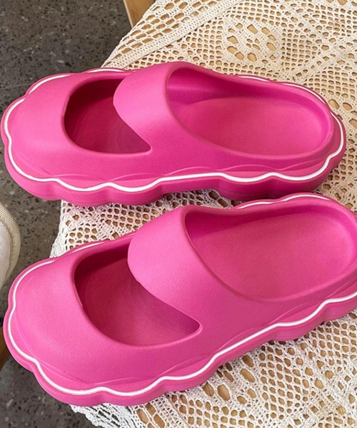 SANSeLF(サンセルフ)の「【SANSeLF】ウェーブソール サボシューズ ボリュームフォーム 厚底 サンダル sas25s004(サンダル・レディース・ブラック/ホワイト/ピンク/ライトグリーン・M/L/S)」の16枚目の写真