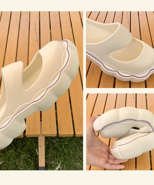 SANSeLF(サンセルフ)の「【SANSeLF】ウェーブソール サボシューズ ボリュームフォーム 厚底 サンダル sas25s004(サンダル・レディース・ブラック/ホワイト/ピンク/ライトグリーン・M/L/S)」の11枚目の写真