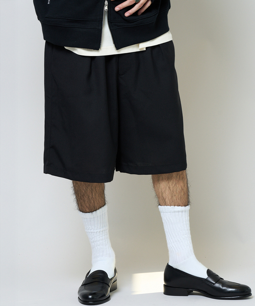 WISM(ウィズム)の「With A Beginner’s Mind / ウィズ ア ビギナーズ マインド Easy Short(その他パンツ・メンズ・ブラック・MEDIUM/LARGE)」の1枚目の写真