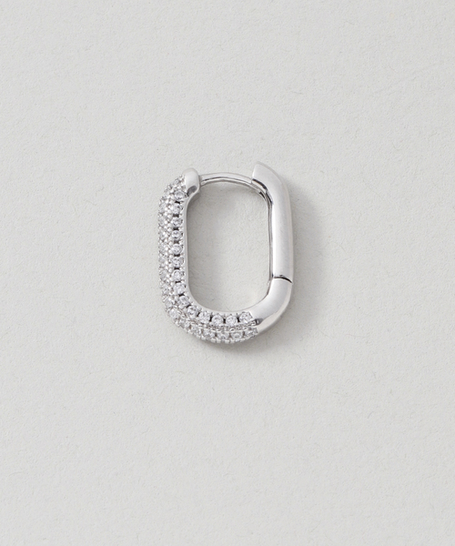 Luv Aj（ラブエージェー）の「《追加2》LUV AJ ラヴエージェイ THE PAVE CHAIN LINK HUGGIES（ピアス（両耳用）・レディース・シルバー・FREE）」の3枚目の写真