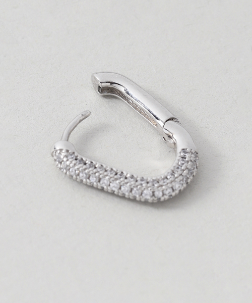 Luv Aj（ラブエージェー）の「《追加2》LUV AJ ラヴエージェイ THE PAVE CHAIN LINK HUGGIES（ピアス（両耳用）・レディース・シルバー・FREE）」の5枚目の写真