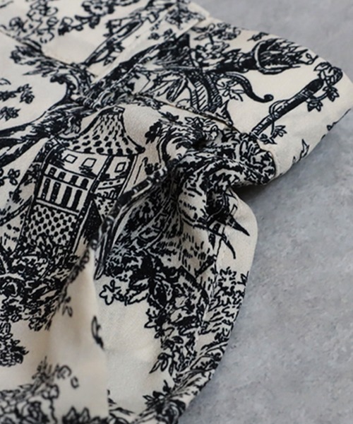 antiqua(アンティカ)の「トワルドジュイ柄 ワイドパンツ(その他パンツ・レディース・アイボリー/ブラック・LARGE/MEDIUM)」の20枚目の写真