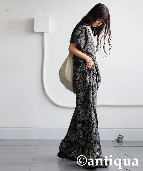 antiqua(アンティカ)の「トワルドジュイ柄 ワイドパンツ(その他パンツ・レディース・アイボリー/ブラック・LARGE/MEDIUM)」の13枚目の写真