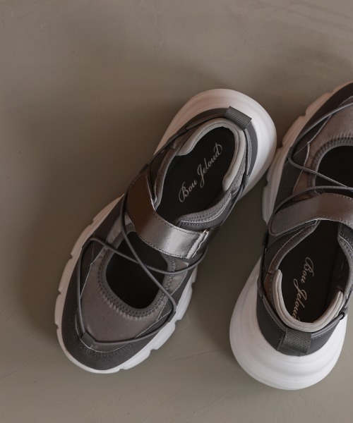 Bou Jeloud（ブージュルード）の「【M・Lサイズ展開】メリージェーンスニーカー（スニーカー・レディース・ブラック/グレー・M/L）」の6枚目の写真