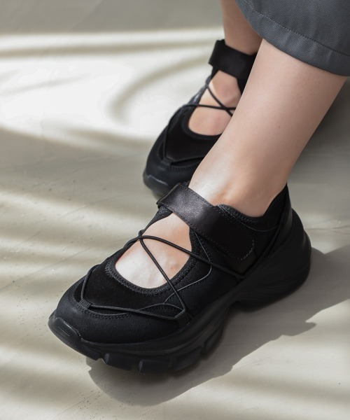 Bou Jeloud（ブージュルード）の「【M・Lサイズ展開】メリージェーンスニーカー（スニーカー・レディース・ブラック/グレー・M/L）」の8枚目の写真