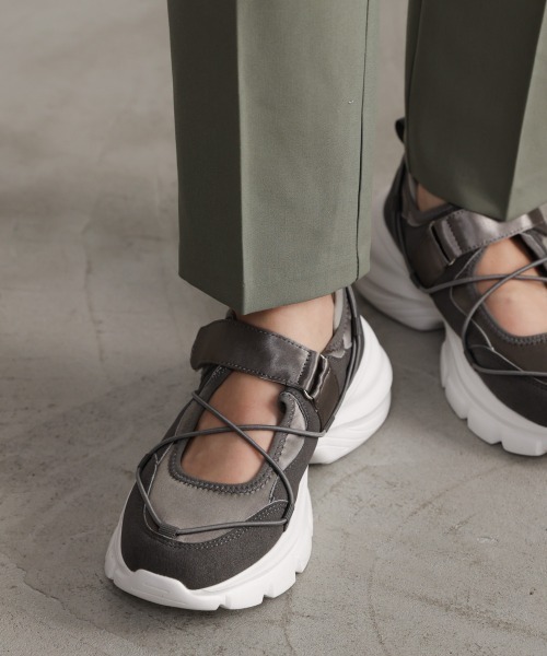 Bou Jeloud（ブージュルード）の「【M・Lサイズ展開】メリージェーンスニーカー（スニーカー・レディース・ブラック/グレー・M/L）」の14枚目の写真