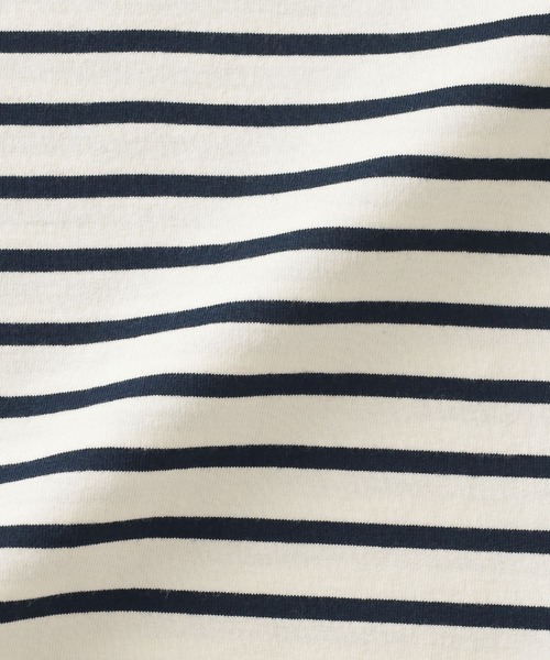 無印良品（ムジルシリョウヒン）の「紳士　洗いざらし太番手ボートネック九分袖Ｔシャツ（Tシャツ/カットソー・メンズ・ホワイト系/ネイビー系/ダークブラウン系/ブラック系・S/M/L/XL）」の17枚目の写真