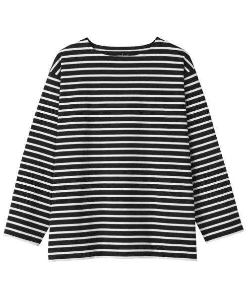 無印良品（ムジルシリョウヒン）の「紳士　洗いざらし太番手ボートネック九分袖Ｔシャツ（Tシャツ/カットソー・メンズ・ホワイト系/ネイビー系/ダークブラウン系/ブラック系・S/M/L/XL）」の11枚目の写真