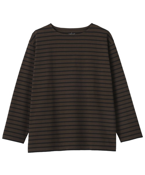 無印良品（ムジルシリョウヒン）の「紳士　洗いざらし太番手ボートネック九分袖Ｔシャツ（Tシャツ/カットソー・メンズ・ホワイト系/ネイビー系/ダークブラウン系/ブラック系・S/M/L/XL）」の10枚目の写真