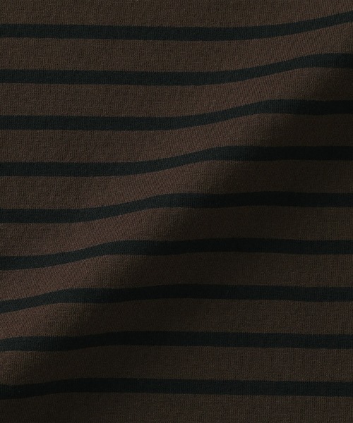 無印良品（ムジルシリョウヒン）の「紳士　洗いざらし太番手ボートネック九分袖Ｔシャツ（Tシャツ/カットソー・メンズ・ホワイト系/ネイビー系/ダークブラウン系/ブラック系・S/M/L/XL）」の6枚目の写真