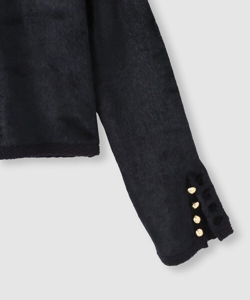 allureville（アルアバイル）の「ベロアニットジャケット（カーディガン/ボレロ・レディース・グレー系その他/ブラック・2）」の13枚目の写真