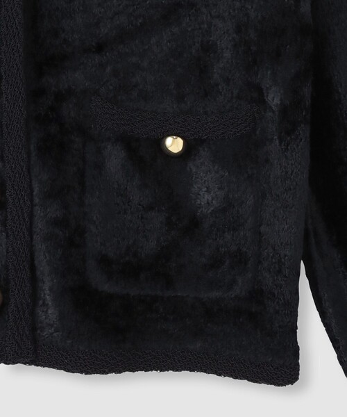 allureville（アルアバイル）の「ベロアニットジャケット（カーディガン/ボレロ・レディース・グレー系その他/ブラック・2）」の14枚目の写真