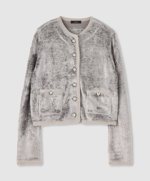 allureville（アルアバイル）の「ベロアニットジャケット（カーディガン/ボレロ・レディース・グレー系その他/ブラック・2）」の17枚目の写真