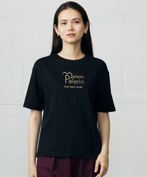 自由区(ジユウク)の「グラフィックロゴ Tシャツ(Tシャツ/カットソー・レディース・ブラック系/アイボリー系・38/40)」の2枚目の写真