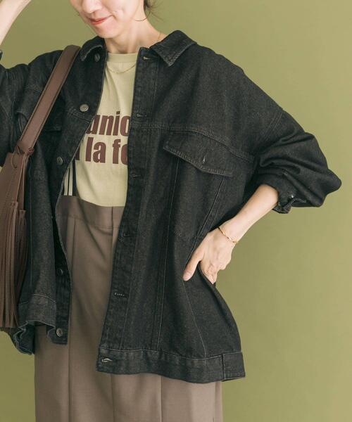 ITEMS URBANRESEARCH（アイテムズ アーバンリサーチ）の「デニムオーバーJK（その他アウター・レディース・ブラック/インディゴブルー・FREE）」の3枚目の写真