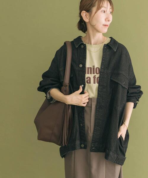 ITEMS URBANRESEARCH（アイテムズ アーバンリサーチ）の「デニムオーバーJK（その他アウター・レディース・ブラック/インディゴブルー・FREE）」の4枚目の写真
