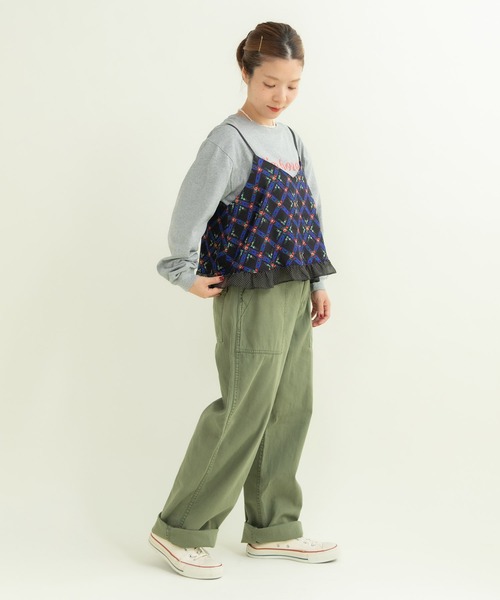 Dot&Stripes CHILD WOMAN(ドットアンドストライプス チャイルドウーマン)の「チェックフラワープリント キャミブラウス(シャツ/ブラウス・レディース・ブラック/アイボリー・FREE)」の21枚目の写真