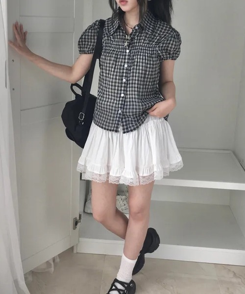 未使用品yori チェック柄 パフスリーブブラウス 38 楽天市場】【9/6限定！3点60％OFF！2点55％OFF 】 【2990円