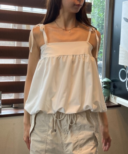 Olu. バルーンリボンキャミソール Lajour｜ショルダーリボンバルーンキャミソール | Rakuten