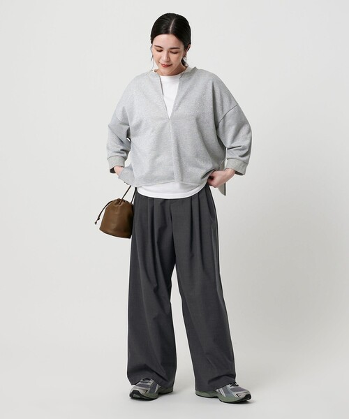 BEAUTY&YOUTH UNITED ARROWS（ビューティーアンドユースユナイテッドアローズ）の「毛ポリエステルブレンド ワイドタックパンツ（その他パンツ・レディース・ダークブラウン/ダークグレー/モカ・XS/S/M/L）」の15枚目の写真