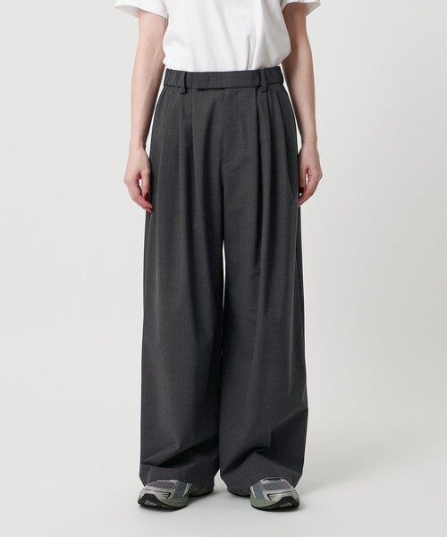 BEAUTY&YOUTH UNITED ARROWS（ビューティーアンドユースユナイテッドアローズ）の「毛ポリエステルブレンド ワイドタックパンツ（その他パンツ・レディース・ダークブラウン/ダークグレー/モカ・XS/S/M/L）」の19枚目の写真