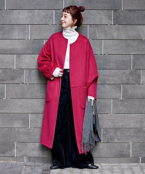 【新品・タグ付き】B.C STOCK /S120ブレンドリバーシブルコート24年 S120ブレンドリバーシブルコート（ノーカラーコート）｜B.C