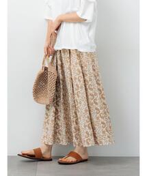Lugnoncure（ルノンキュール）の「ペイズリー柄コットンギャザースカート（スカート）」