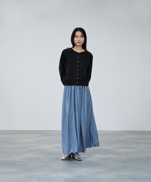 Mac-House(マックハウス)の「milli de l'air 体型カバー 立体スナップカーディガン(カーディガン/ボレロ・レディース・ブラック/ブラウン/レッド/ネイビー・M/L)」の7枚目の写真