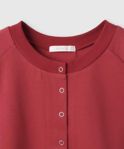 Mac-House(マックハウス)の「milli de l'air 体型カバー 立体スナップカーディガン(カーディガン/ボレロ・レディース・ブラック/ブラウン/レッド/ネイビー・M/L)」の10枚目の写真