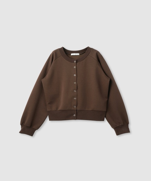 Mac-House(マックハウス)の「milli de l'air 体型カバー 立体スナップカーディガン(カーディガン/ボレロ・レディース・ブラック/ブラウン/レッド/ネイビー・M/L)」の21枚目の写真