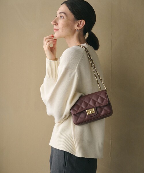 BEAUTY&YOUTH UNITED ARROWS（ビューティーアンドユースユナイテッドアローズ）の「ウールカシミヤ アクア クルーネックニット（ニット/セーター・レディース・ダークグレー/ベージュ/オレンジ/ピンク/オフホワイト・FREE）」の8枚目の写真