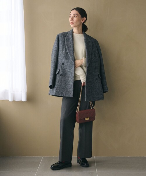 BEAUTY&YOUTH UNITED ARROWS（ビューティーアンドユースユナイテッドアローズ）の「ウールカシミヤ アクア クルーネックニット（ニット/セーター・レディース・ダークグレー/ベージュ/オレンジ/ピンク/オフホワイト・FREE）」の10枚目の写真